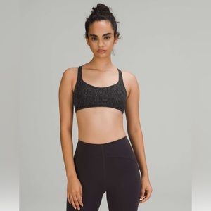 Lululemon Free to Be Bra - Wild Leopard Camo Deep Coal Multi Size 6